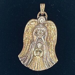 Vintage Gorham Sterling Silver Religious Guardian Angel Pendant